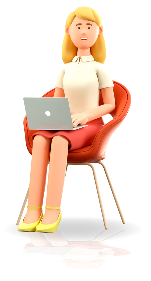 Header ragazza con PC Header ragazza con PC